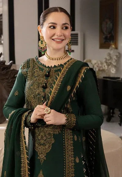 Embroidered Lawn 3 Piece Unstitched Shirt With Chiffon Embroidered Dupatta-5022