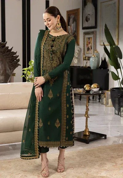 Embroidered Lawn 3 Piece Unstitched Shirt With Chiffon Embroidered Dupatta-5022