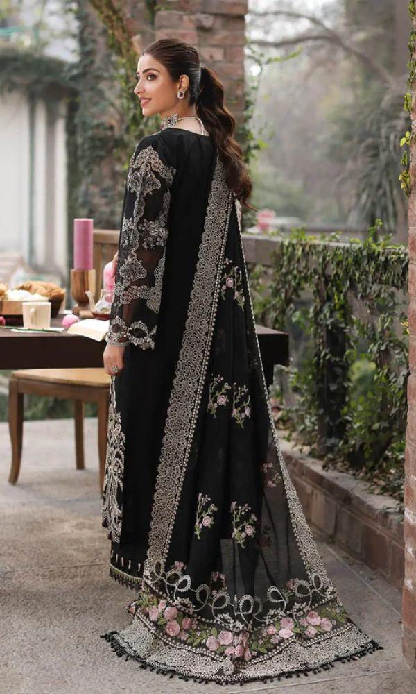 Embroidered Lawn 3 Piece Unstitched With Organza Embroidered Dupatta-5311