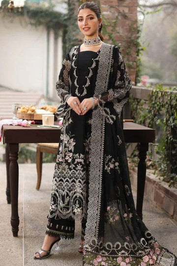 Embroidered Lawn 3 Piece Unstitched With Organza Embroidered Dupatta-5311